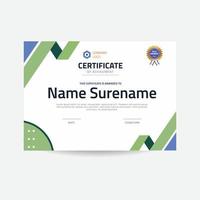 Modern certificate template vector design