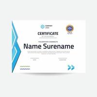 Modern certificate template vector design