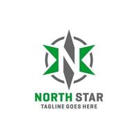 logotipo moderno de la estrella del norte vector