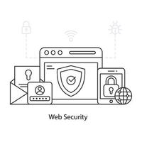 A trendy vector design of web security