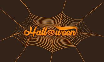 The typography reads Halloween and has a pumpkin character