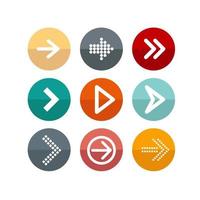 simple minimalist flat icon various arrow directions vector