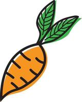 vector de zanahoria naranja
