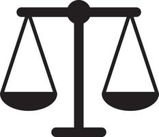 icono de escala de justicia legal vector