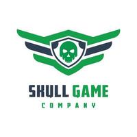 skull game logo design vector