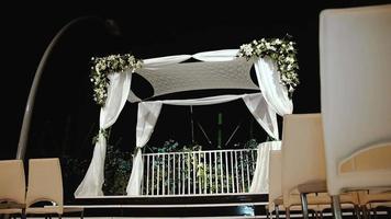 Jewish traditions wedding ceremony. Wedding canopy, chuppah or huppah video