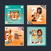Happy Chinese New Year of Tiger Social Media Posts