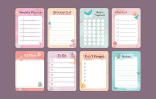 Cute Element Journal Template vector