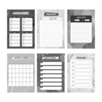 Monochrome Journal Template and Element vector