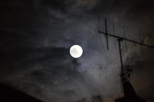 foto en escala de grises de la luna