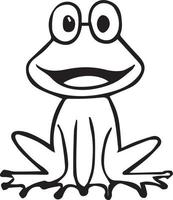 frog Coloring Page Free Download Cute vector