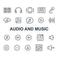 audio and music for web, presentation, logo, Icon Symbol vector