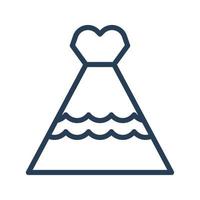 wedding dress for web, presentation, logo, Icon Symbol. vector