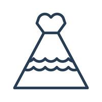 wedding dress for web, presentation, logo, Icon Symbol. vector