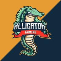 Alligator Mascot Logo. Vector Illustration