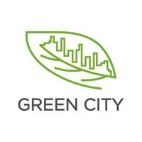 leaf city logo vector