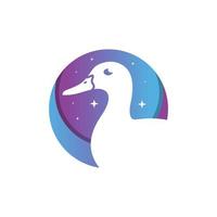 duck animal modern logo vector
