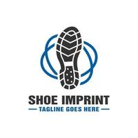 logo design of boot imprint vector