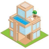 Isometric Modern House vector