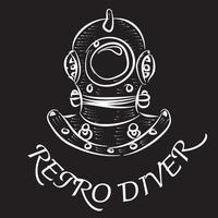 Retro Diver Design vector