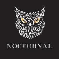 Nocturnal Owl Character vector