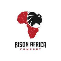 African map design for bison maps vector