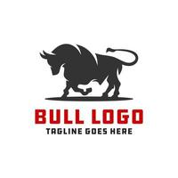 simple modern bull logo vector