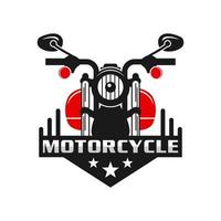 Diseño de logotipo de emblema de motocicleta retro o vintage vector