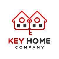 modern home key logo vector