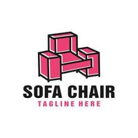 sofa chair furniture logo vector