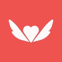 Heart with Wings Logo Concept vector