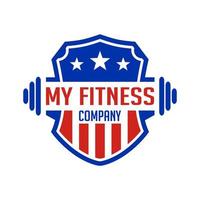 logo mi academia de fitness vector