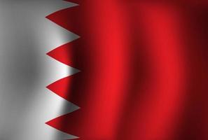 Bahrain Flag Background Waving 3D. National Independence Day Banner Wallpaper vector