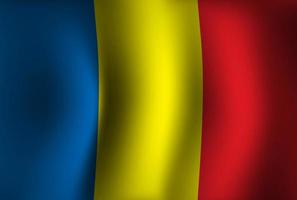 Chad Flag Background Waving 3D. National Independence Day Banner Wallpaper vector