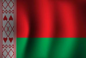 Fondo de bandera de bielorrusia ondeando 3d. fondo de pantalla de la bandera del día de la independencia nacional vector