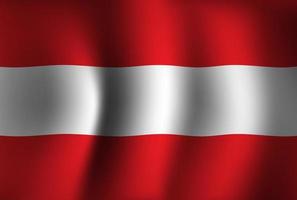 Austria Flag Background Waving 3D. National Independence Day Banner Wallpaper vector