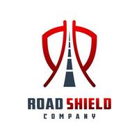 road shield logo design vector