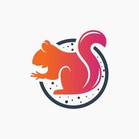 Modern Animal Squirrel Jump Logo vector