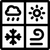 icono de vector de previsión meteorológica simple, editable, 48 píxeles