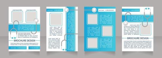 First aid for bone and joint injuries blank brochure layout design vector