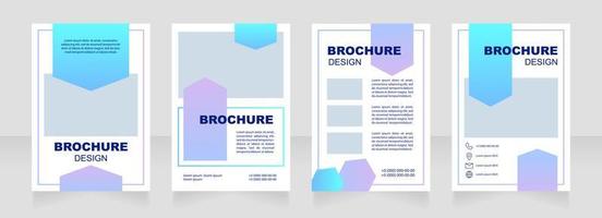 Pharmaceutical service white blank brochure layout design vector