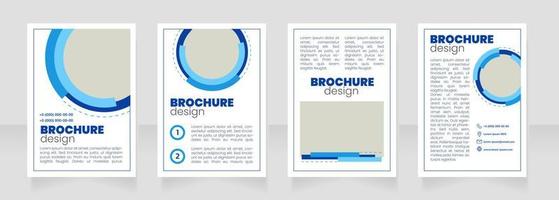 Promotion strategy white blank brochure layout design vector