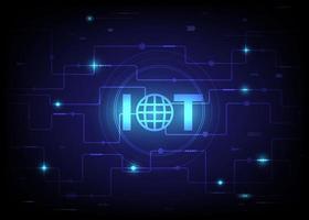 Internet of things  concept and connectivity concepts on a network. Spider web of network connections with on a futuristic blue background.digital circuit board. vector