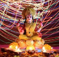 Lakshmi - Hindu goddess ,Goddess Lakshmi. Goddess Lakshmi during Diwali Celebration. Indian Hindu Light Festival called Diwali photo