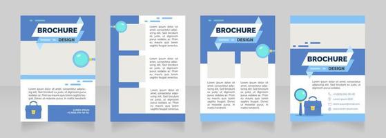 Onboarding process blank brochure design vector