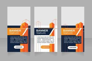 Sustainable architecture planning web banner design template vector