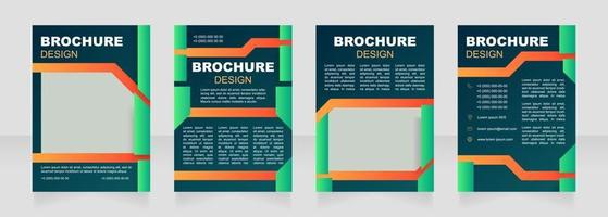 procesos de construcción de edificios diseño de folleto en blanco vector