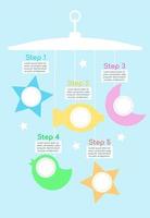 Baby sleep infographic chart design template vector