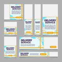 Ordering food delivery for holidays web banner design template vector