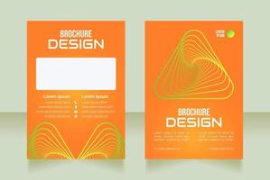 promoción de teletrabajo diseño de folleto en blanco vector